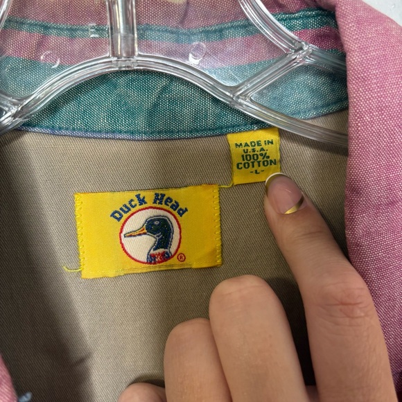 Duck Head Vintage Striped Button-Down Shirt Men’s Large Made in USA - Picture 6 of 7